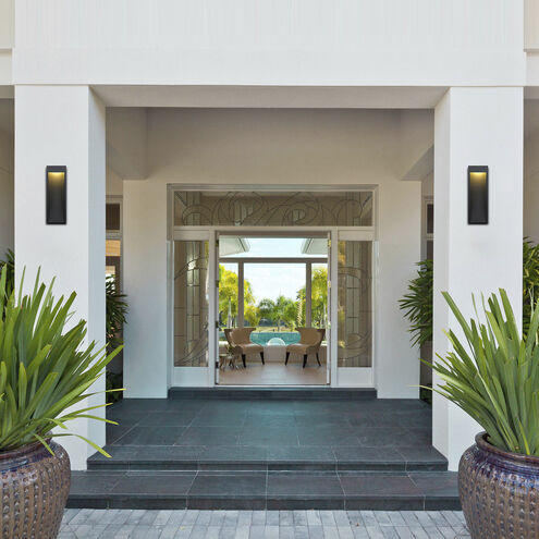 Taper LED 16 inch Sand Black Outdoor Wall Sconce